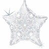 BALLON METALLIQUE ETOILE 53 CM ARABESQUE ARGENT