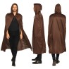 CAPE ADULTE AVEC CAPUCHE MARRON 180 CM 