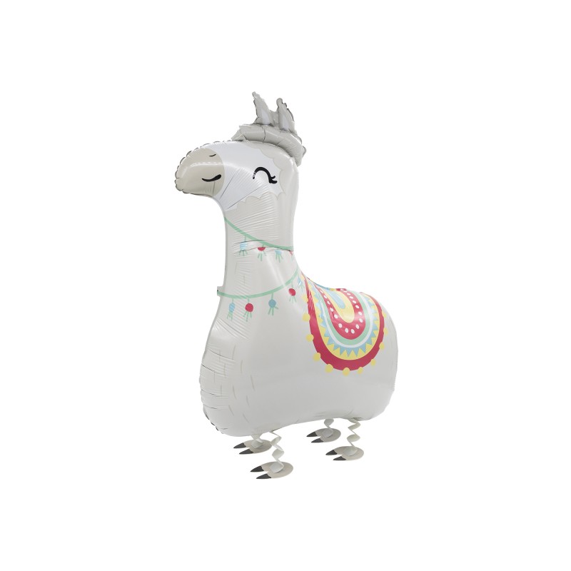 BALLON MARCHEUR AIRWALKER LAMA BLANC 59 X 93 CM