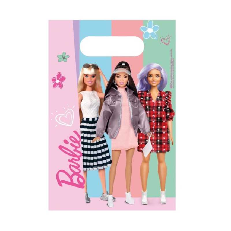 8 SACHETS CADEAUX PAPIER BARBIE