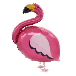 BALLON METALLIQUE MARCHEUR  AIRWALKER  FLAMANT ROSE 83 X 71 CM 