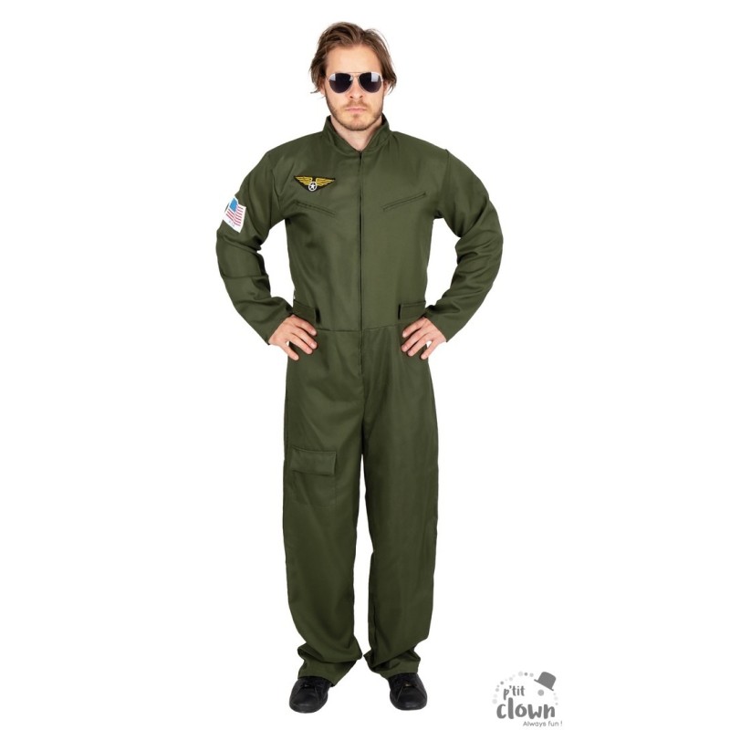 DEGUISEMENT DE PILOTE DE CHASSE OU AVIATEUR  TAILLE L-XL DEGUISEMENT DE PILOTE DE CHASSE OU AVIATEUR  TAILLE L-XL