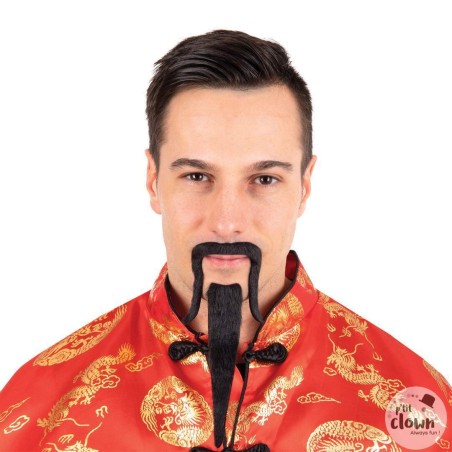 MOUSTACHE ET BOUC MANDARIN NOIR