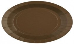 10 ASSIETTES RONDES RAINBOW CHOCOLAT BIODEGRADABLE 22.5 CM