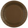10 ASSIETTES RONDES RAINBOW CHOCOLAT BIODEGRADABLE 22.5 CM