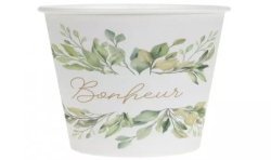 10 GOBELETS VEGETAL "BONHEUR"