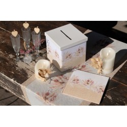 LIVRE DOR BLANC FLEURS ROMANTIQUE BOHEME 