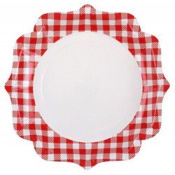 10 ASSIETTES VICHY 21 CM