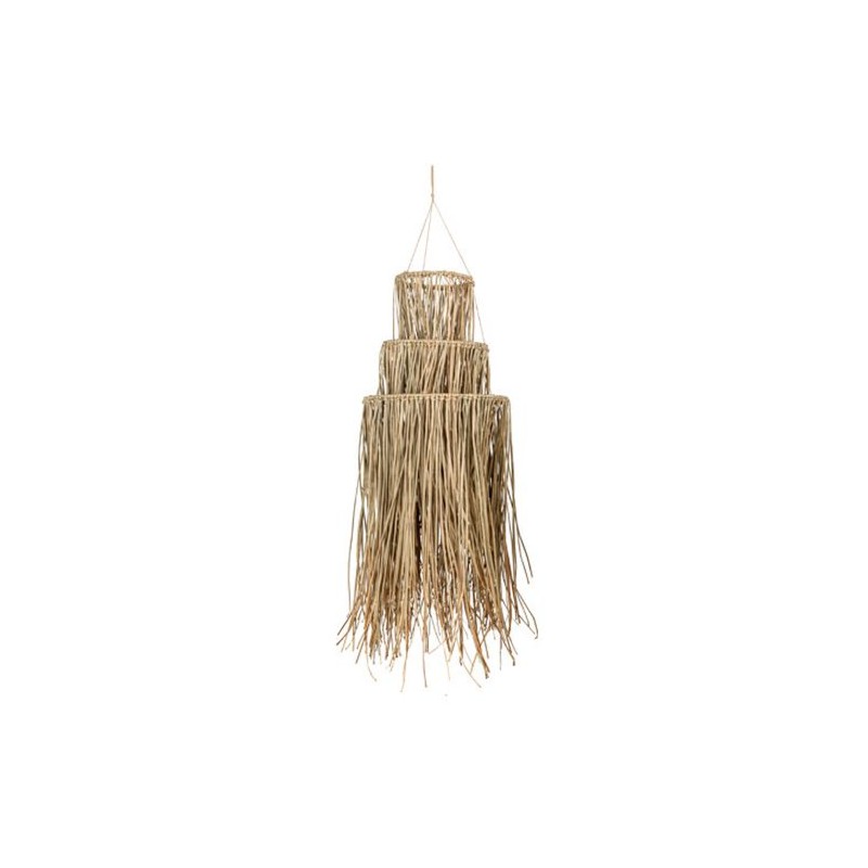 SUSPENSION PALM LEAF RAPHIA NATUREL 42 X 80 CM 