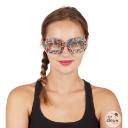 LUNETTES DISCO STRASS MULTICOLORES
