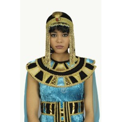 COL EN TISSU PHARAON DORE NOIR ET BLEU