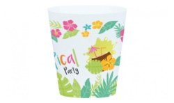 GOBELET PP IMPRIME TROPICAL PARTY 700 ML DIA 9.2 CM 17 CM