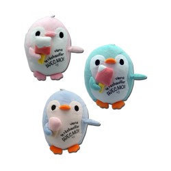 PELUCHE PINGOUIN GLACE 20 CM COULEUR ASSORTIS