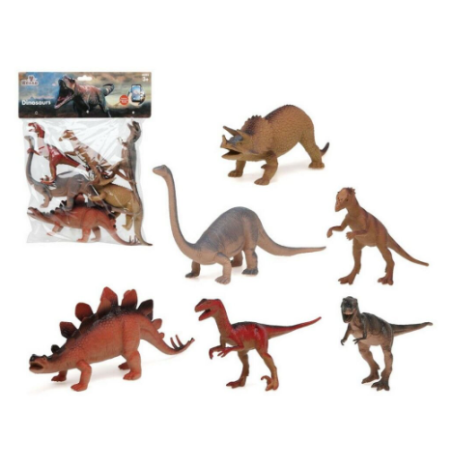 6 FIGURINES DINOSAURES 38 X 30 CM 