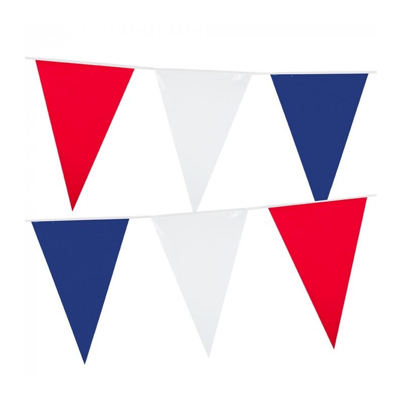 GUIRLANDE PAVILLON BLEU BLANC ROUGE 10 METRES GUIRLANDE PAVILLON BLEU BLANC ROUGE 10 METRES