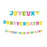 GUIRLANDE JOYEUX ANNIVERSAIRE MULTICOLORE PASTEL  200 CM 