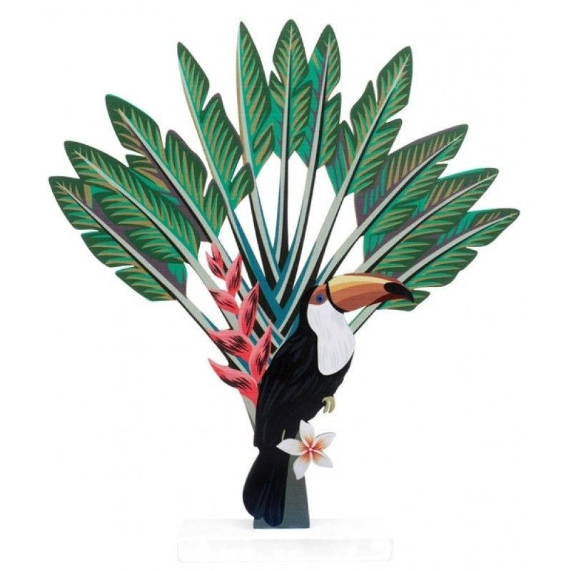 CENTRE DE TABLE EN BOIS TOUCAN 20 CM  CENTRE DE TABLE EN BOIS TOUCAN 20 CM