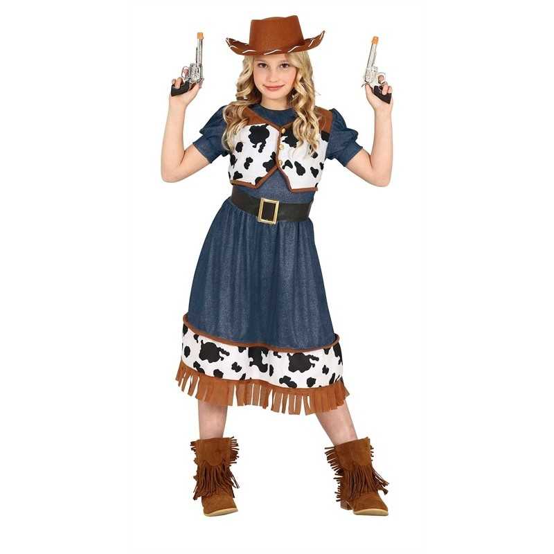 DEGUISEMENT FILLE COWGIRL DENIM TAILLE 7-9 ANS