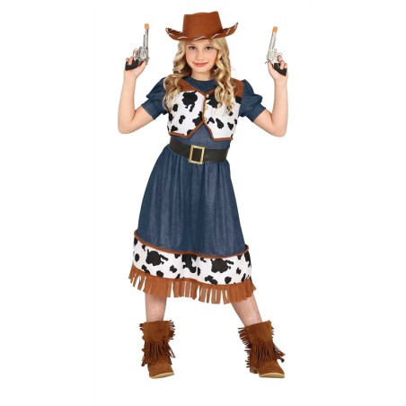 DEGUISEMENT FILLE COWGIRL DENIM TAILLE 7-9 ANS 