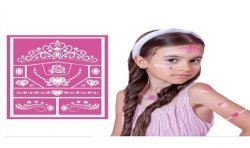POCHOIR POUR MAQUILLAGE ROSE PRINCESSE 14 X 20 CM 