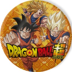 8 ASSIETTES RONDES DRAGON BALL Z 23 CM 