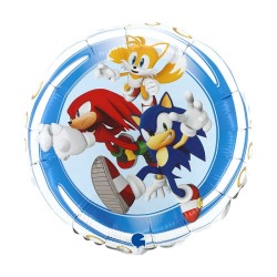 BALLON METALLIQUE ROND SONIC 46 CM