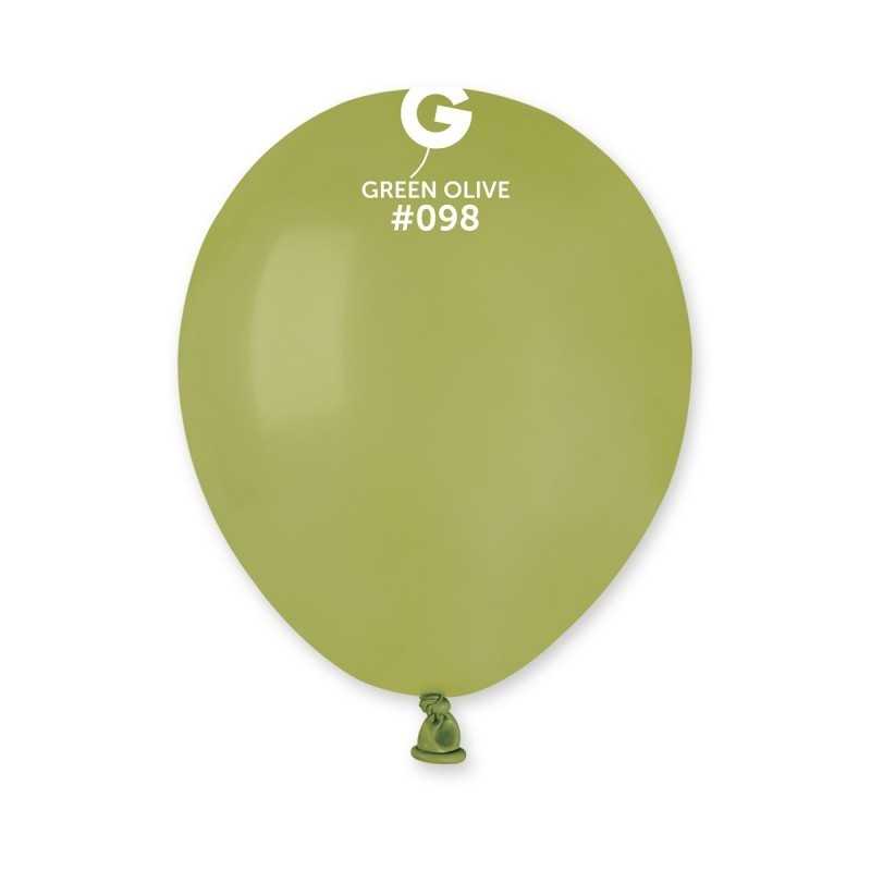 50 BALLONS VERT OLIVE GREEN OLIVE LATEX 13 CM 