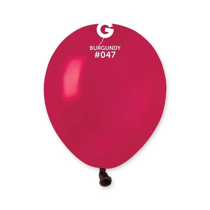 50 BALLONS BORDEAUX BURGUNDY  047 BIO LATEX 13 CM 