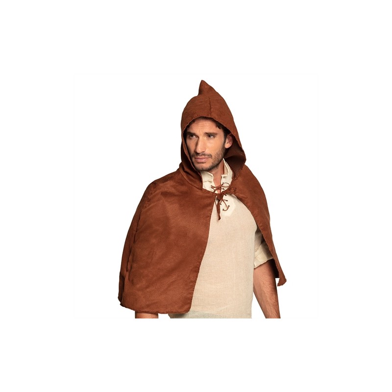 DEGUISEMENT CAPE COURTE MARRON 85CM