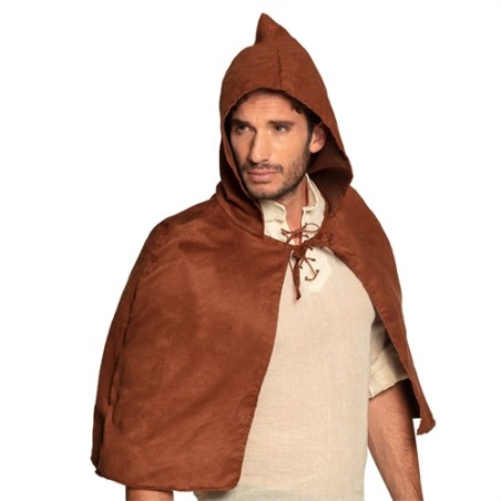 DEGUISEMENT CAPE COURTE MARRON 85CM