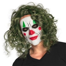 MASQUE CLOWN JOKER AVEC CHEVEUX VERTS