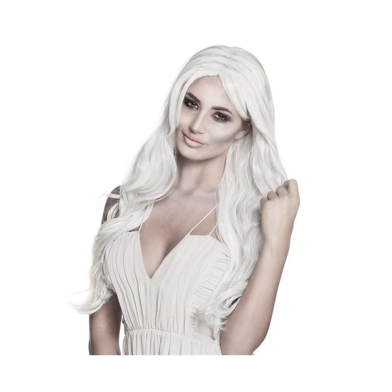PERRUQUE LONGUE BLANCHE ET GRISE