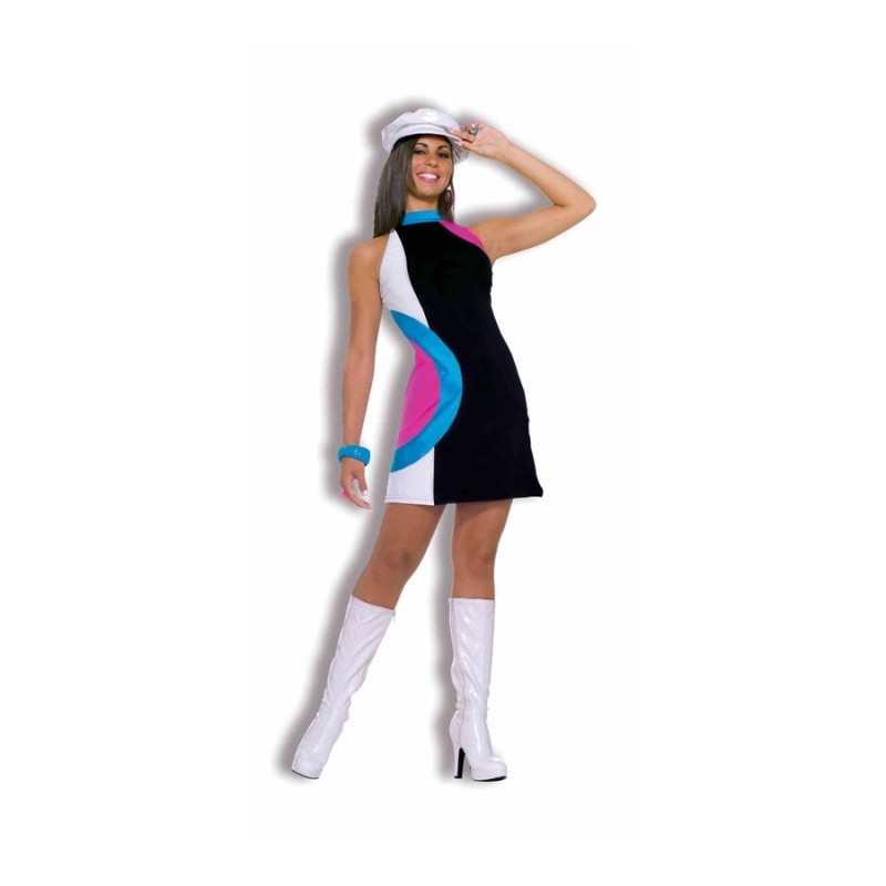 DEGUISEMENT ROBE  COURTE ANNEE 60 TAILLE 44/46