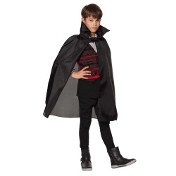 DEGUISEMENT CAPE VAMPIRE NOIRE AVEC COL 75CM