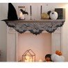DECORATION EN DENTELLE NOIR FIRE PLACE OU HAUT DE CHEMINEE 200 X 50 CM