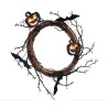 DECORATION COURONNE HALLOWEEN CITROUILLE 30 CM 