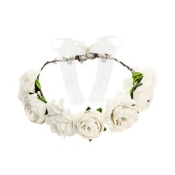 COURONNE DE FLEURS BLANCHES 