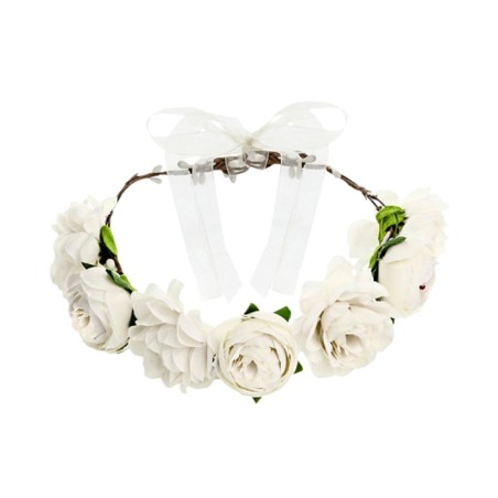 COURONNE DE FLEURS BLANCHES 