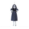 DECORATION HALLOWEEN SUSPENDUE FILLE POSSEDEE GRISE 80 CM 