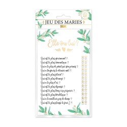 KIT JEU DES MARIES ELLE OU LUI MARIAGE