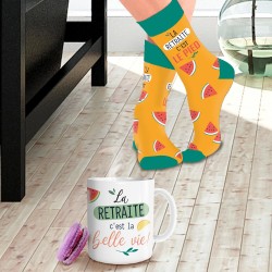 COFFRET CADEAU RETRAITE MUG + CHAUSETTES HOMME