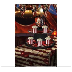 DECORATION STAND A CUP CAKE CLOWN 3 ETAGES 40 X 30 CM 