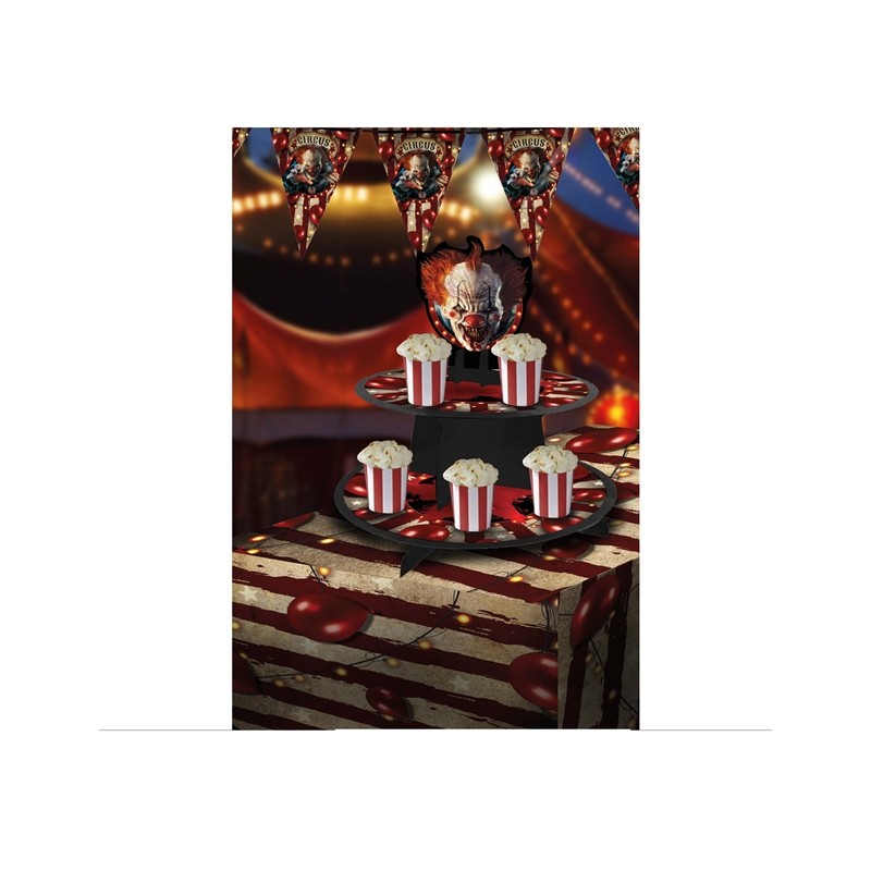 DECORATION STAND A CUP CAKE CLOWN 3 ETAGES 40 X 30 CM 