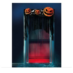 DECORATION HALLOWEEN TOUR DE PORTE CITROUILLE  90 X 30 CM