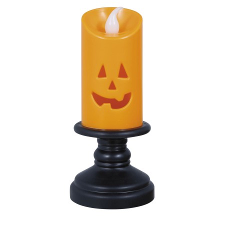 BOUGIES ORANGE AVEC LED HALLOWEEN 12.5 CM 