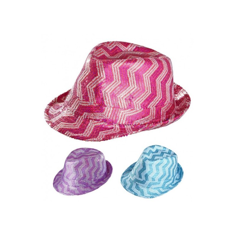 CHAPEAU BORSALINO PAILLETTES COULEURS ASSORTIS 