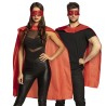 KIT MASQUE ET CAPE ROUGE SUPER HEROS 90CM