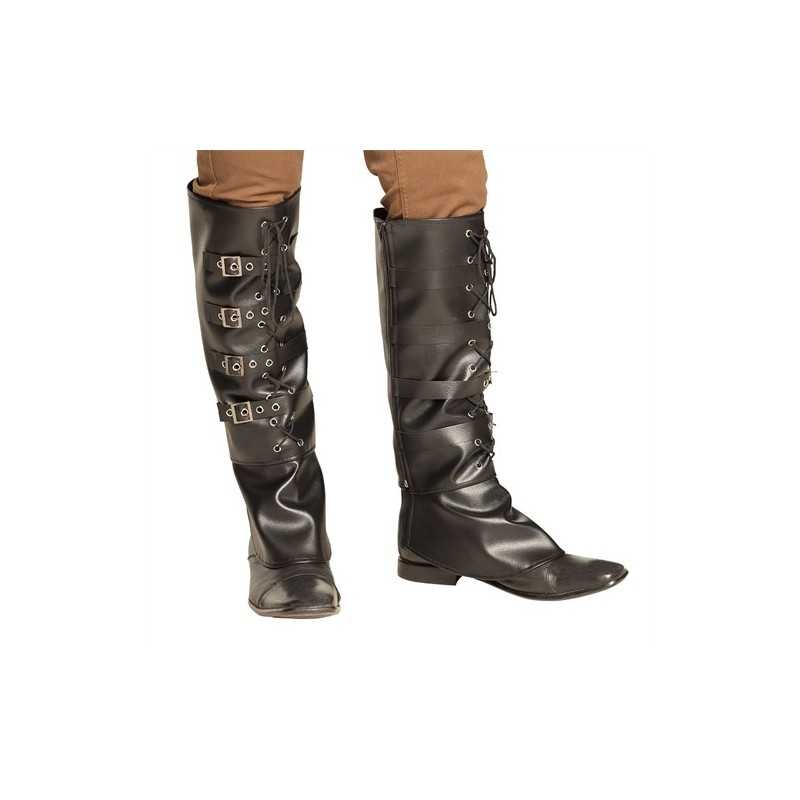 SURBOTTES JAMBIERES SIMILI CUIR NOIRE