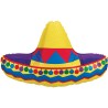 BALLON METALLIQUE SOMBRERO MULTICOLORE 86 CM