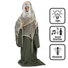 DECORATION HALLOWEEN AUTOMATE SORCIERE EFFRAYANTE 153CM - MOUVEMENTS ET SONORE